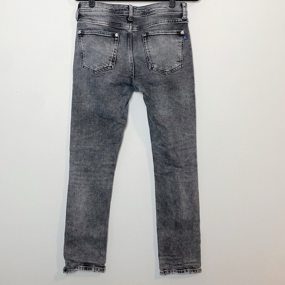 Anthro Pilcro Slim Boyfriend Distressed Black Jeans - Picture 11 of 15